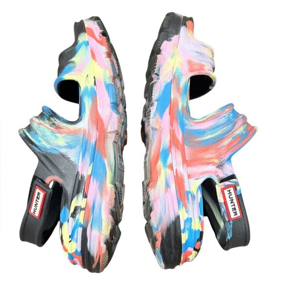 Hunter Women's Black and Pink Sandals - Picture 6 of 12